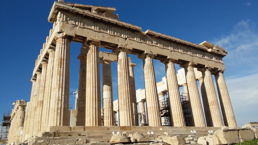 As colunas Dóricas do Parthenon